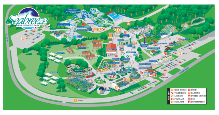 Seabreeze Amusement Park Map and Brochure (2010 – 2024)