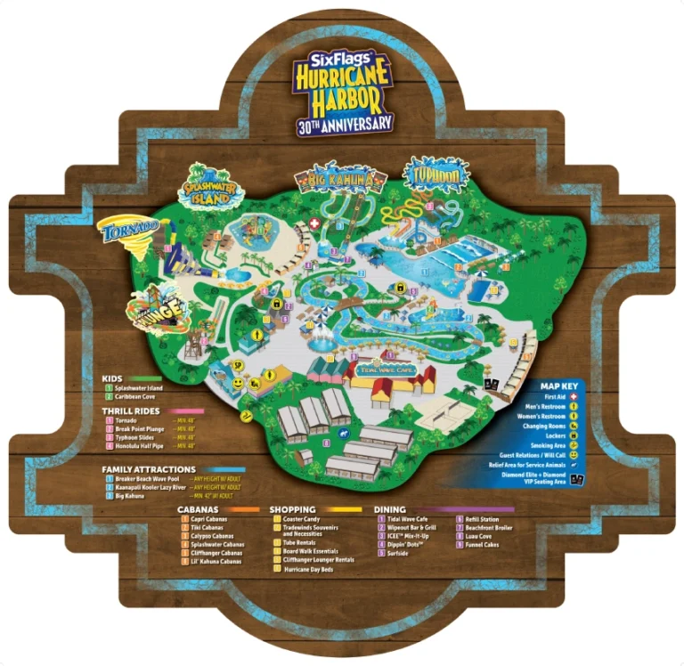 Six Flags Hurricane Harbor Concord Map 2025-1