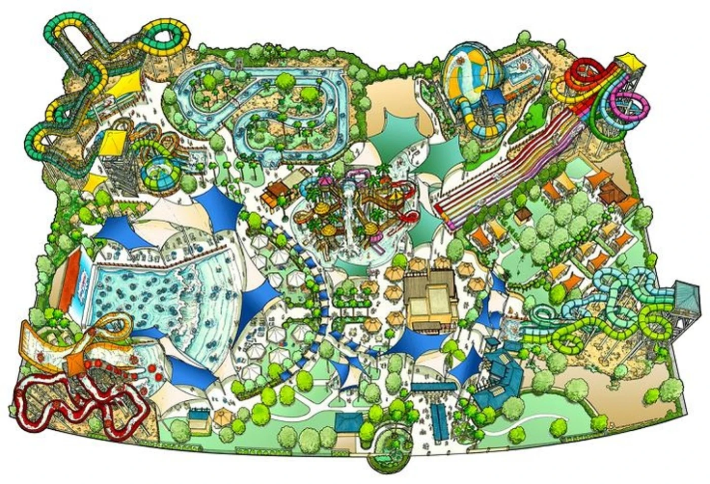 Six Flags Hurricane Harbor Phoenix Map 2021