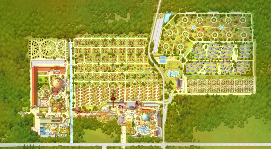 Slagharen ThemePark Resort Map 2025