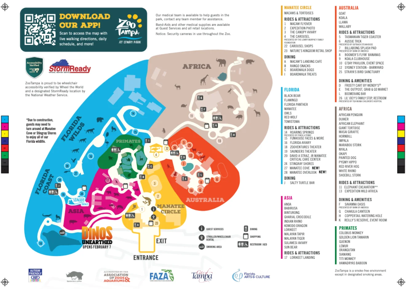 Tampa's Lowry Park Zoo Map 2025
