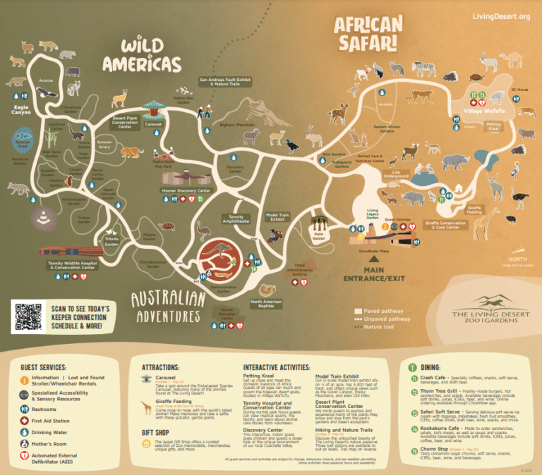 The Living Desert Zoo and Gardens Map and Brochure (2021 – 2024)