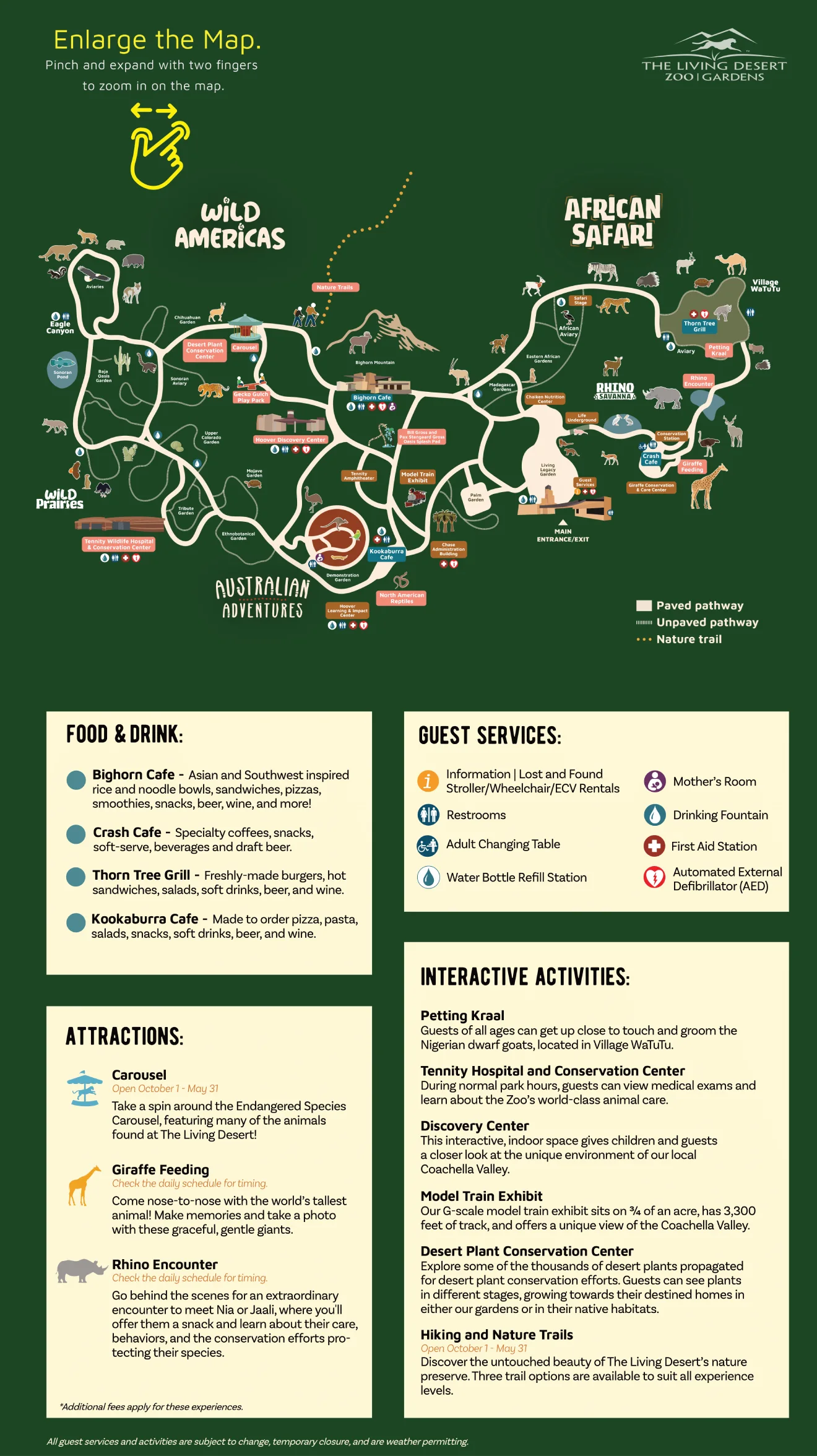 The Living Desert Zoo and Gardens Map 2025