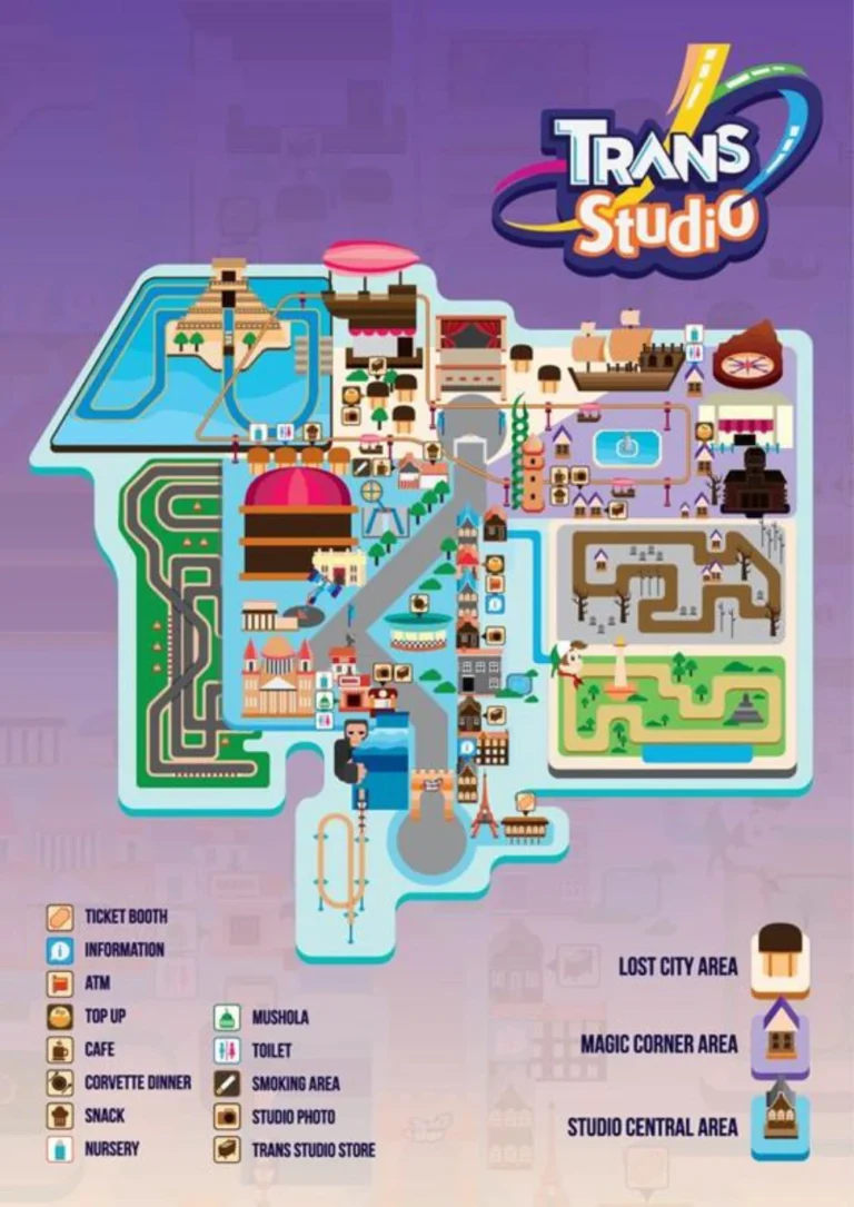 Trans Studio Bandung Map 2024