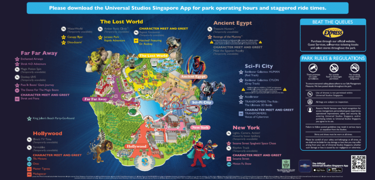 Universal Studios Singapore Map and Brochure (2022 – 2025)