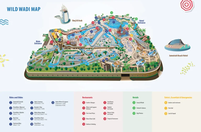 Wild Wadi Water Park Map 2025