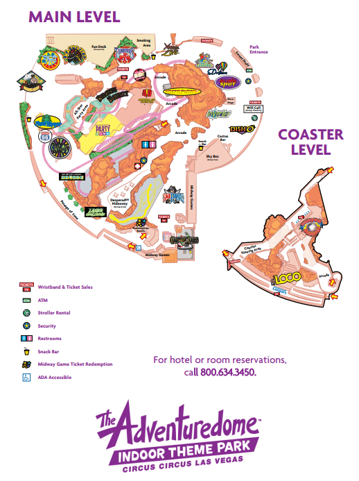 Adventuredome Theme Park Map and Brochure (2023)