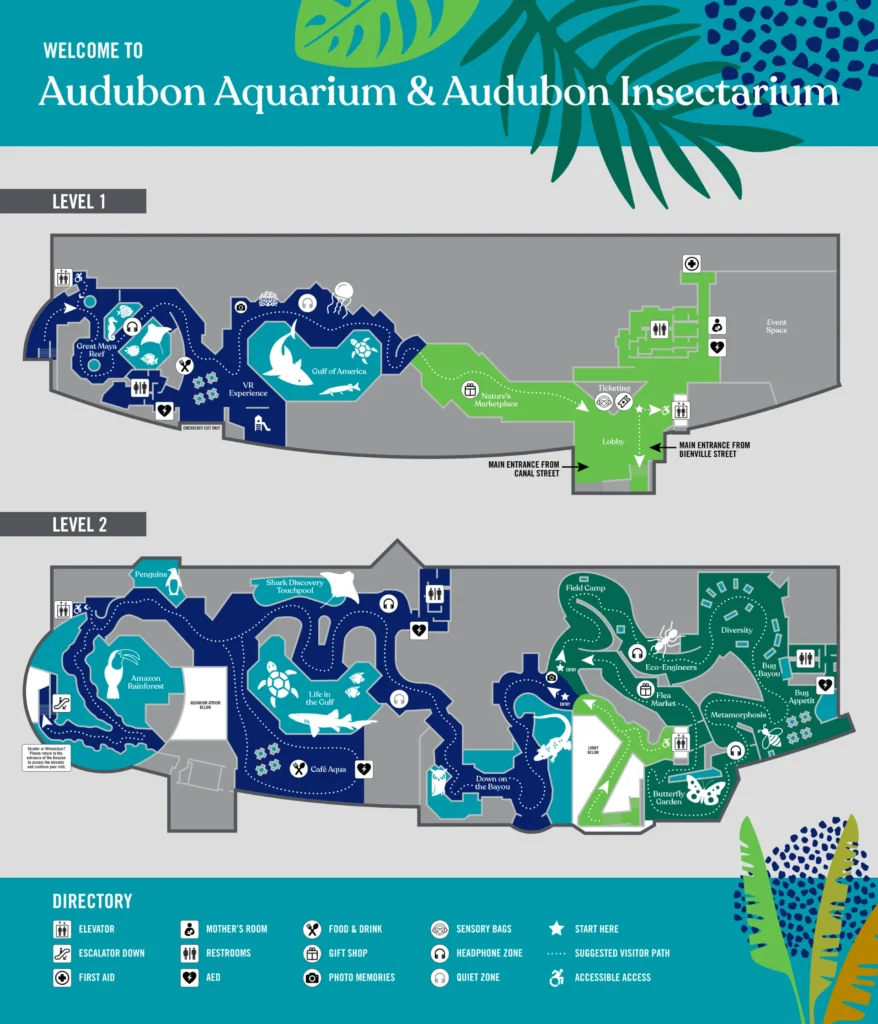 Audubon Aquarium Map 2025-1