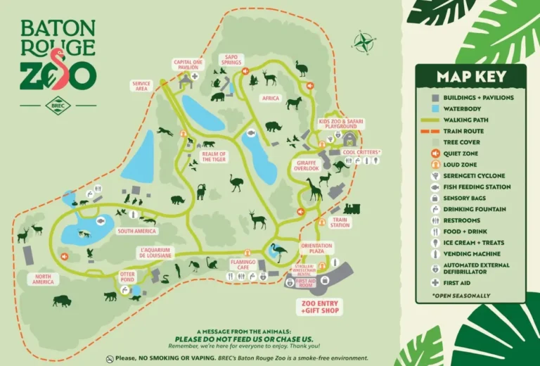 Baton Rouge Zoo Map 2025