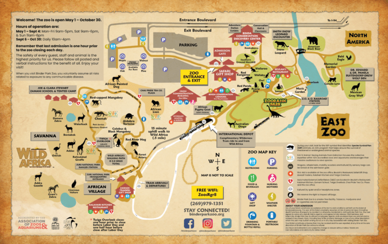 Binder Park Zoo Map and Brochure (2024 – 2021)