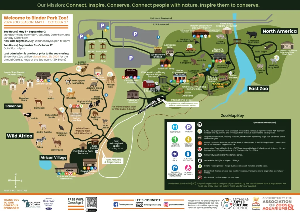 Binder Park Zoo Map 2024