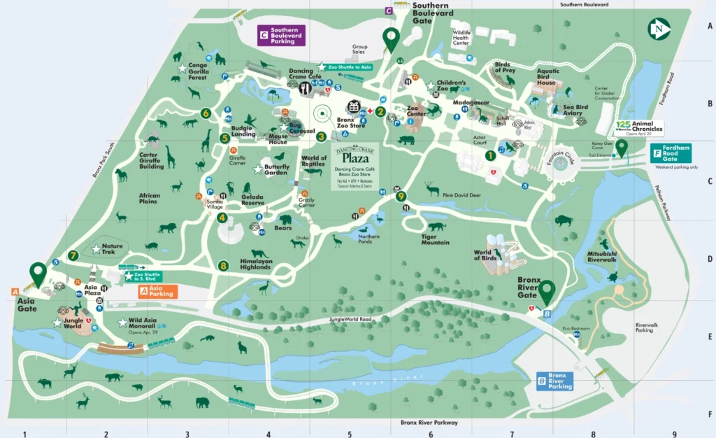 Bronx Zoo Map 2024