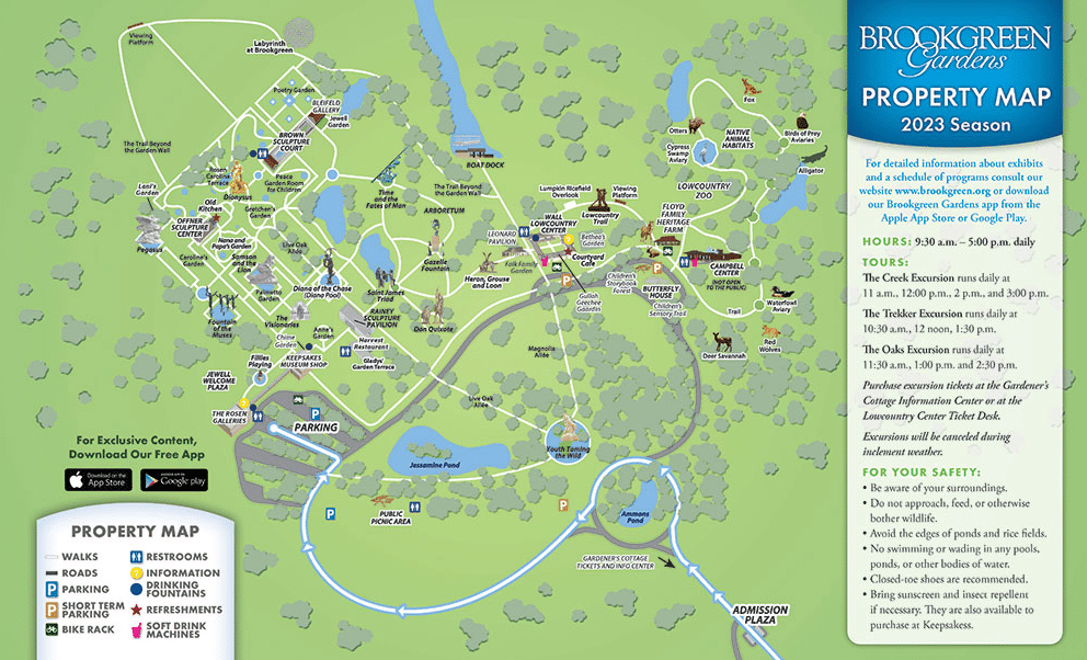 Brookgreen Gardens Map and Brochure (2024 2022)