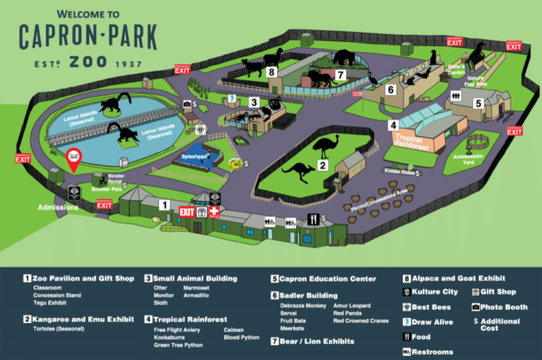 Capron Park Zoo Map and Brochure (2025 – 2023)