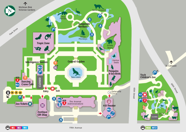 Central Park Zoo Map and Brochure (2025 – 2019)