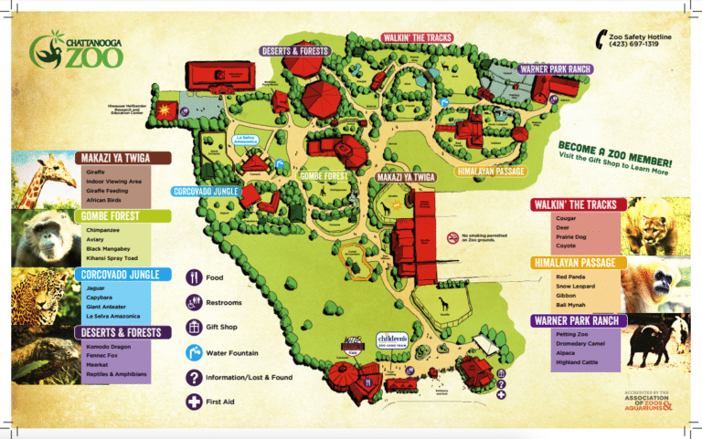 Chattanooga Zoo Map and Brochure (2025 – 2018)