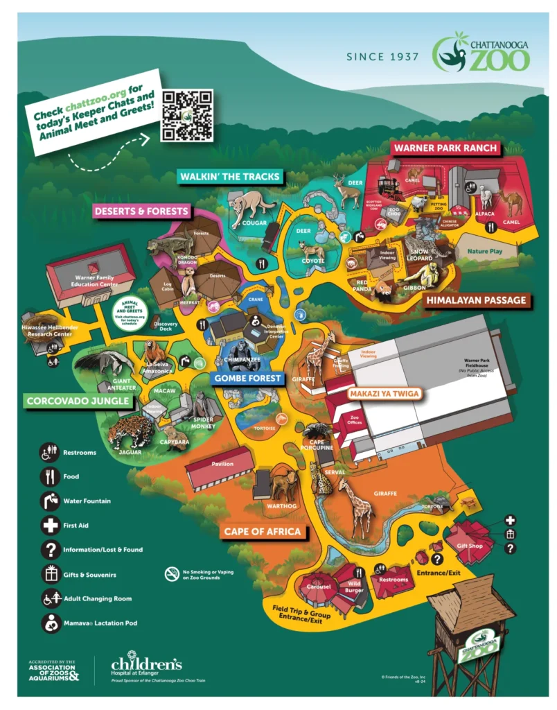 Chattanooga Zoo Map 2024