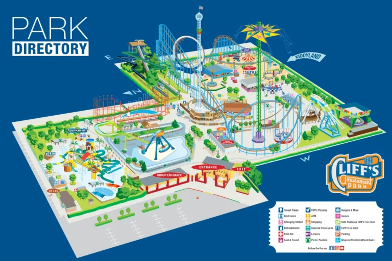 Cliff Amusement Park Map 2025