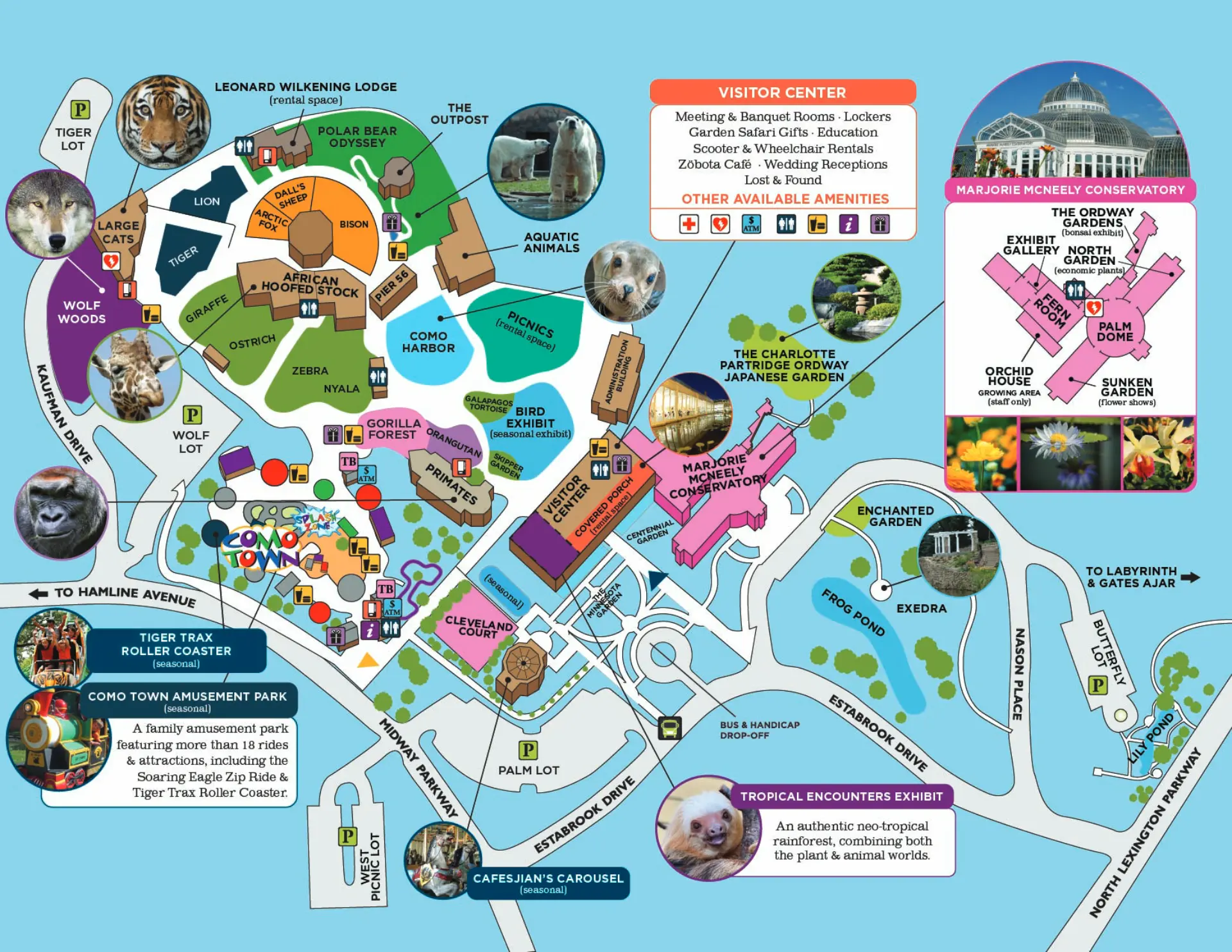 Como Park Zoo and Conservatory Map 2025