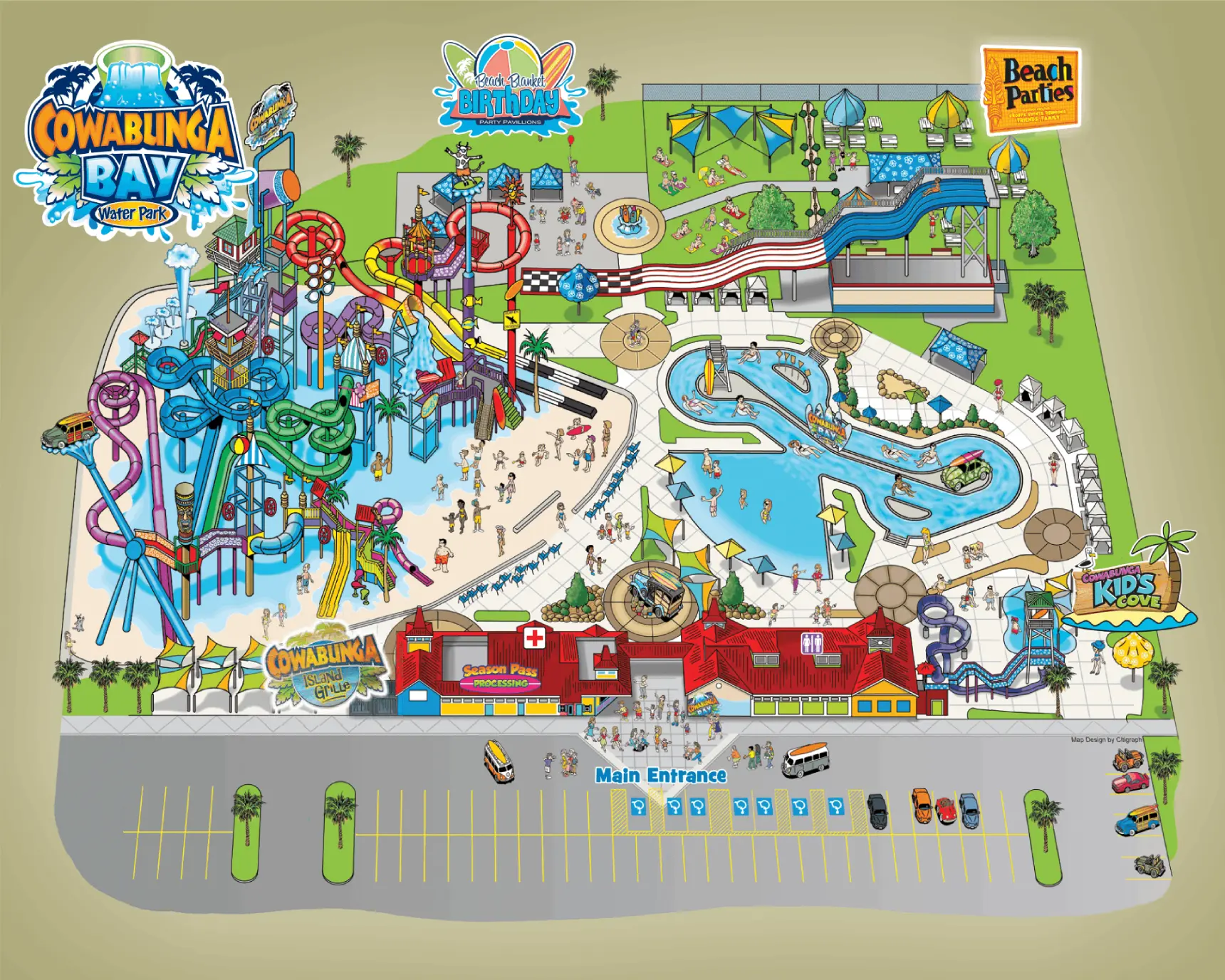 Cowabunga Bay Water Park Utah Map 2025