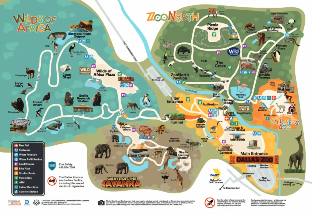 Dallas Zoo Map 2025