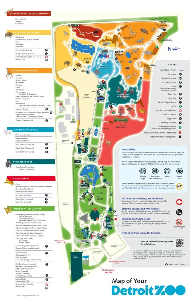 Detroit Zoo Map 2024