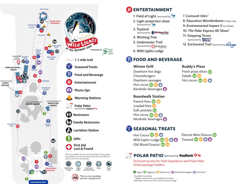 Detroit Zoo Map and Brochure (2025 – 2019)