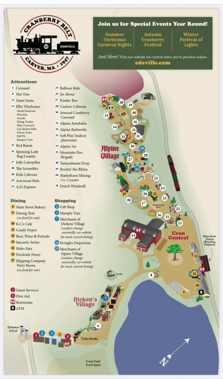 Edaville Family Theme Park Map 2025