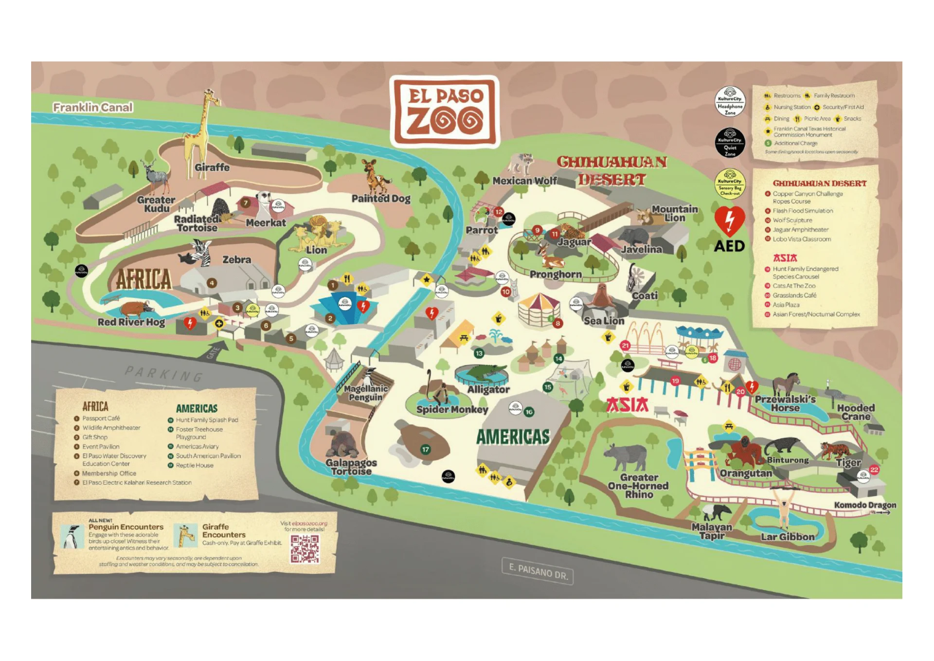 El Paso Zoo Map 2025