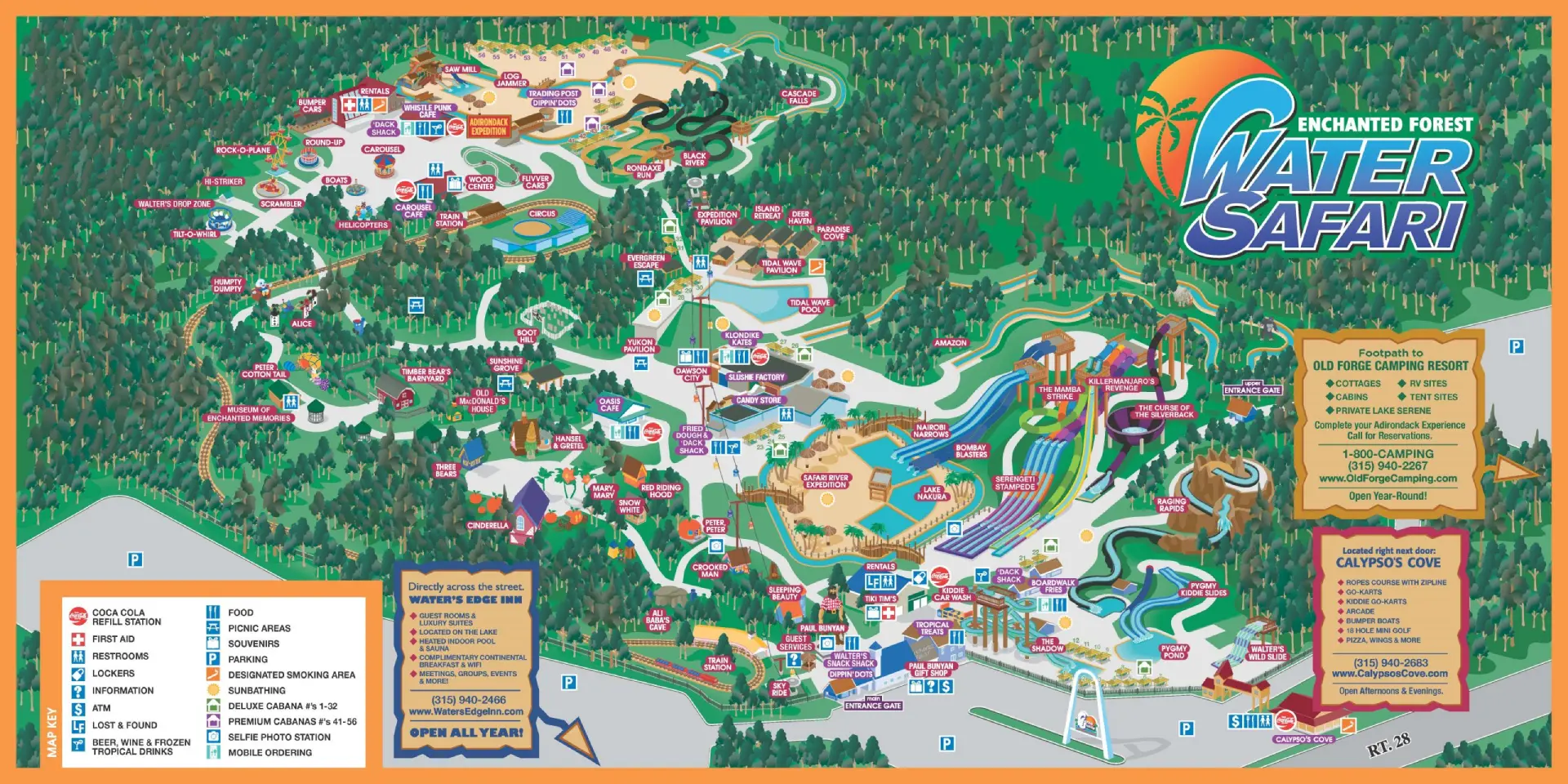Enchanted Forest Water Safari Map 2024