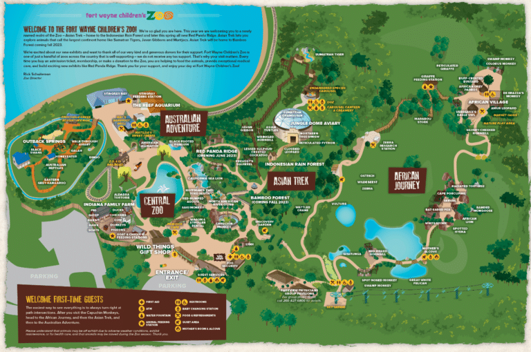 Fort Wayne Children’s Zoo Map and Brochure (2025 – 2020)