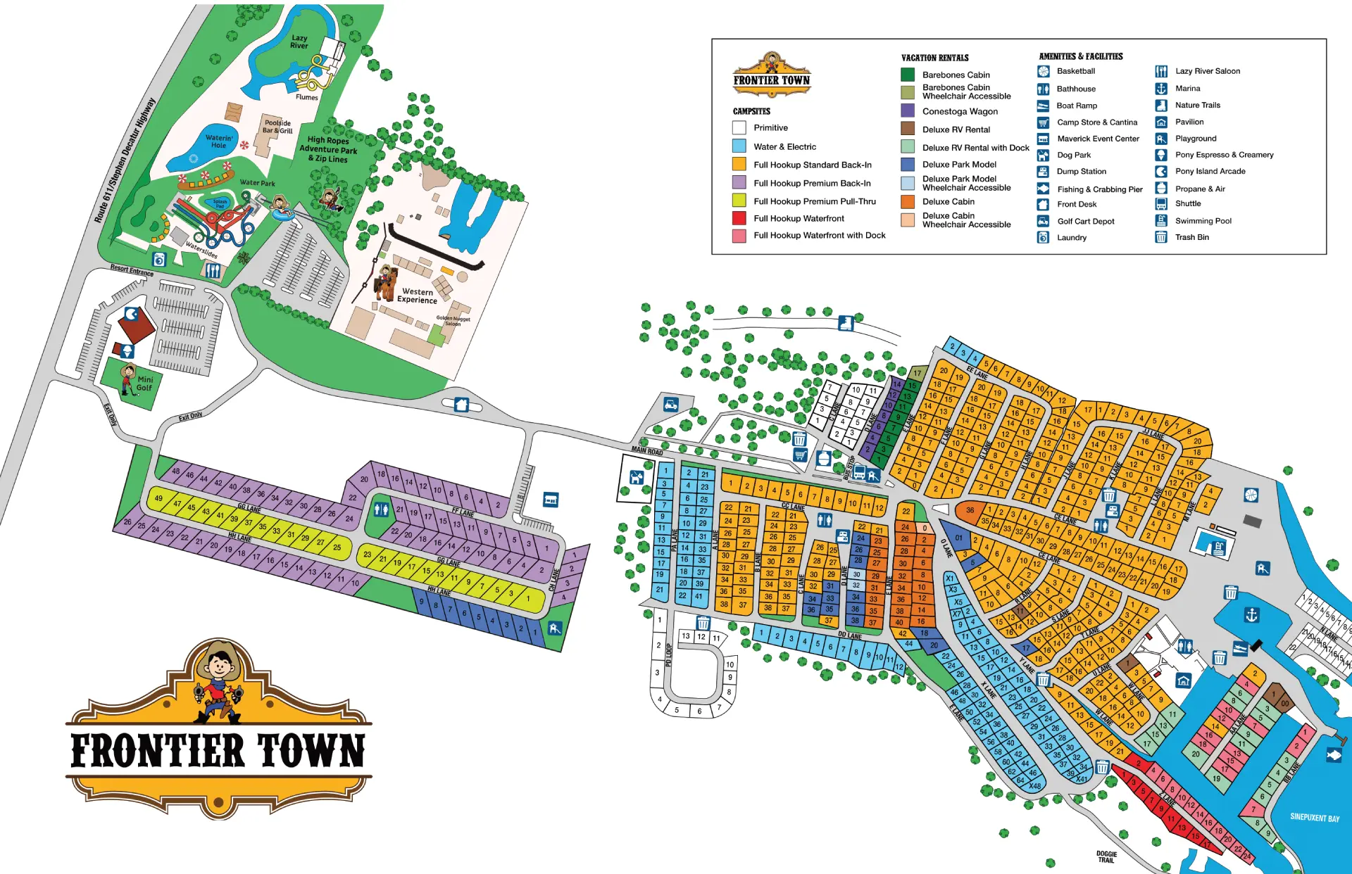 Frontier Town Map 2025