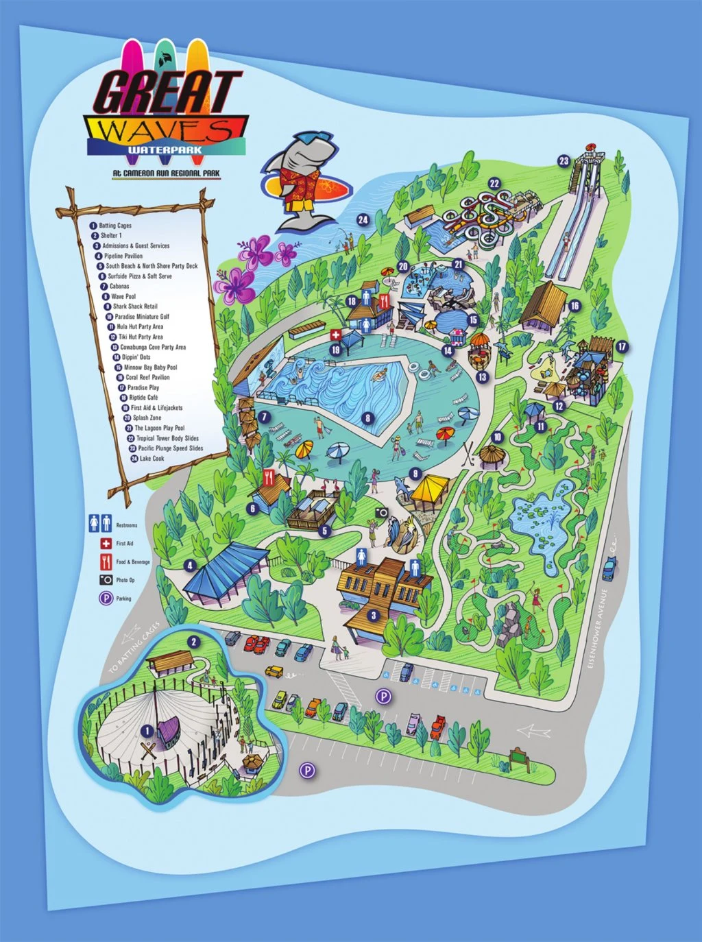 Great Waves Waterpark Map 2025