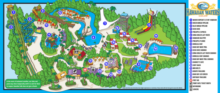 Hawaiian Waters Waterpark Map and Brochure (2021 – 2025)