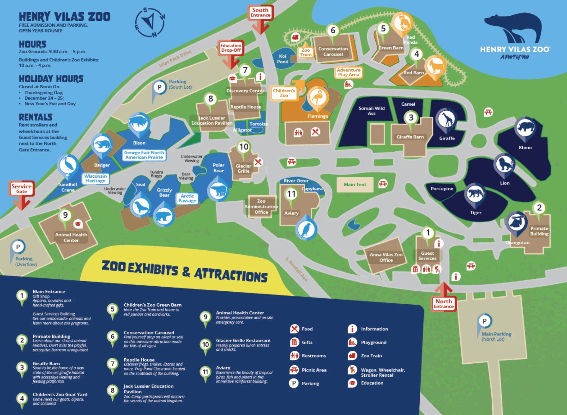 Henry Vilas Zoo Map 2025