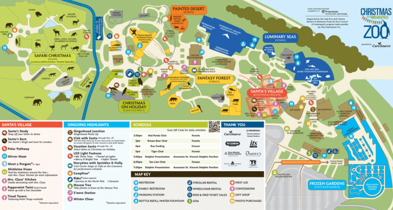 Indianapolis Zoo Map and Brochure (2019 – 2024)