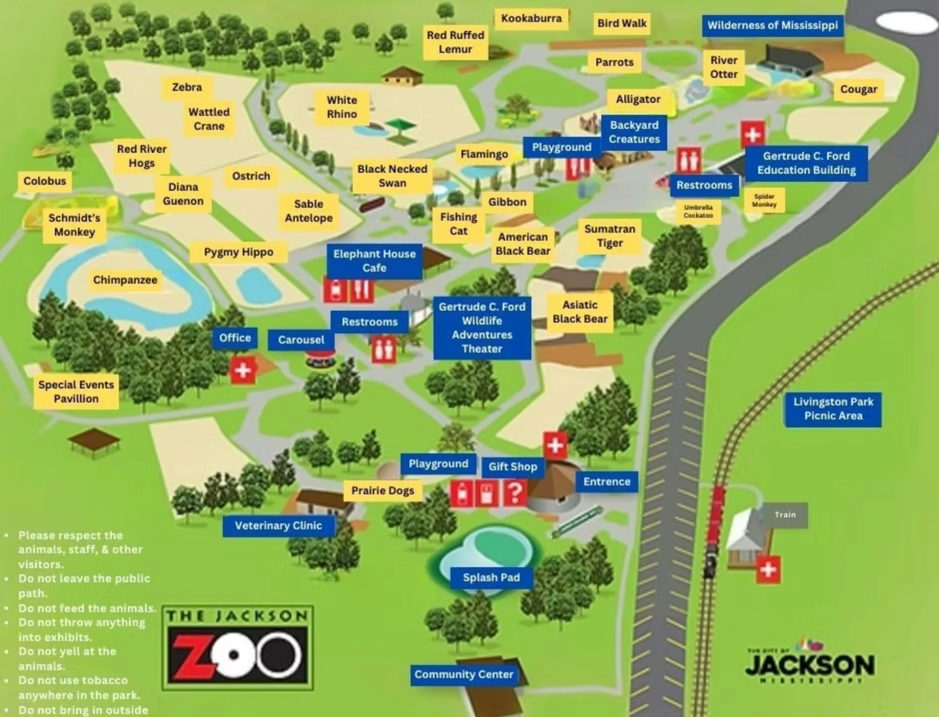 Jackson Zoo Map 2025