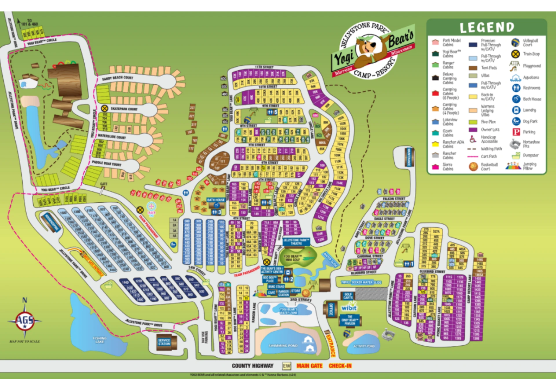Jellystone Park Map 2025