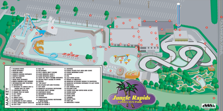 Jungle Rapids Family Fun Park Map and Brochure (2025 – 2017)