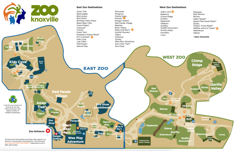 Zoo Knoxville Map and Brochure (2025 – 2017)