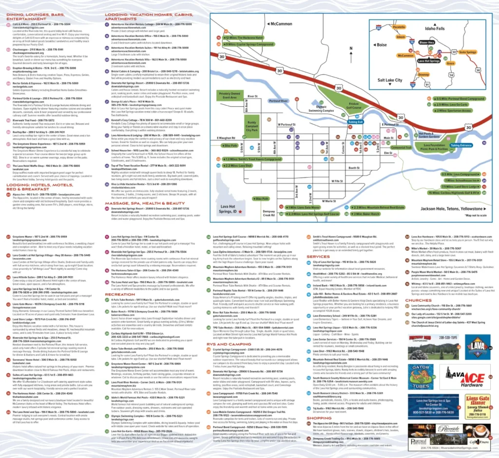Lava Hot Springs Olympic Swimming Complex Map 2025-3