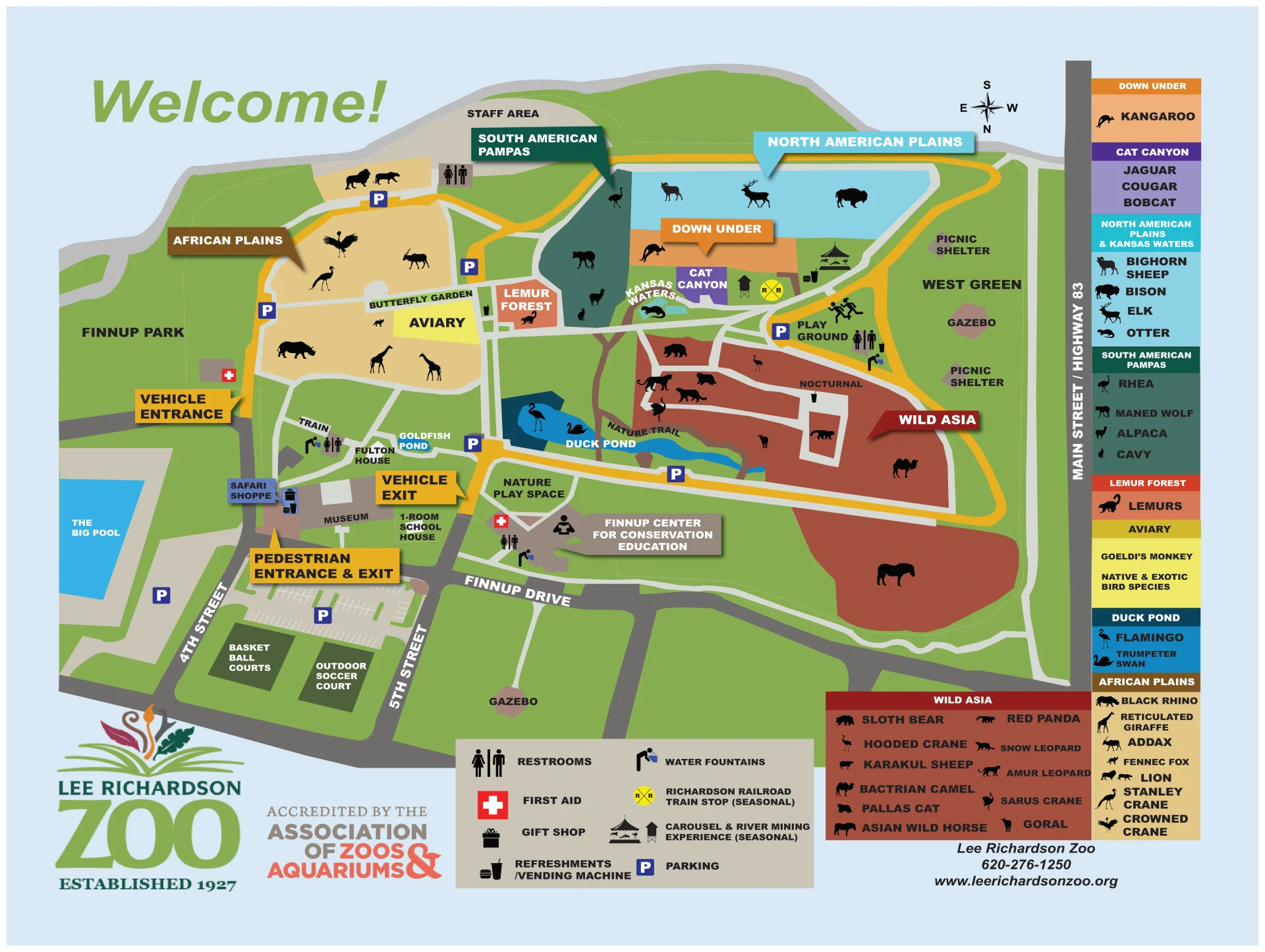 Lee Richardson Zoo Map 2025