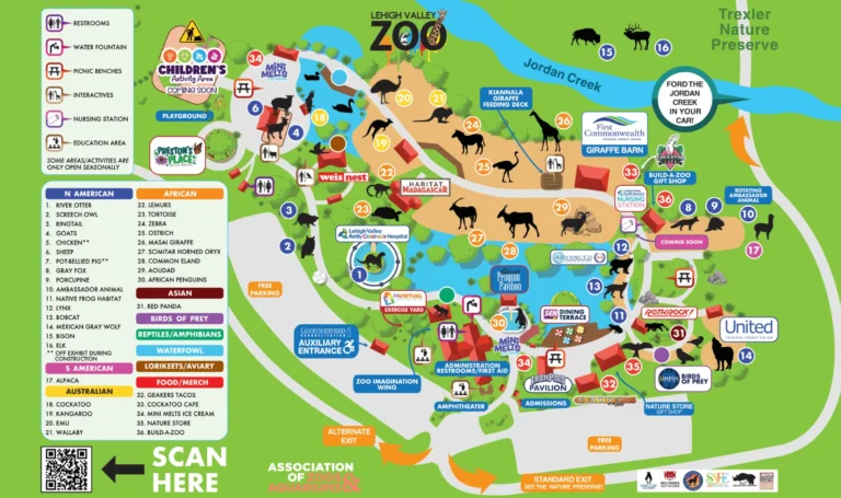 Lehigh Valley Zoo Map 2025-1