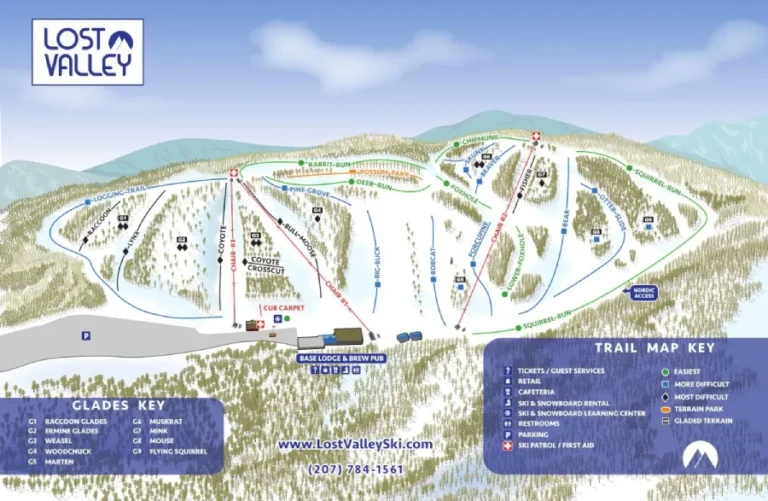 Lost Valley Ski Area Map 2025