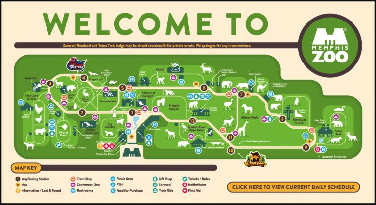 Memphis Zoo Map and Brochure (2020 – 2024)