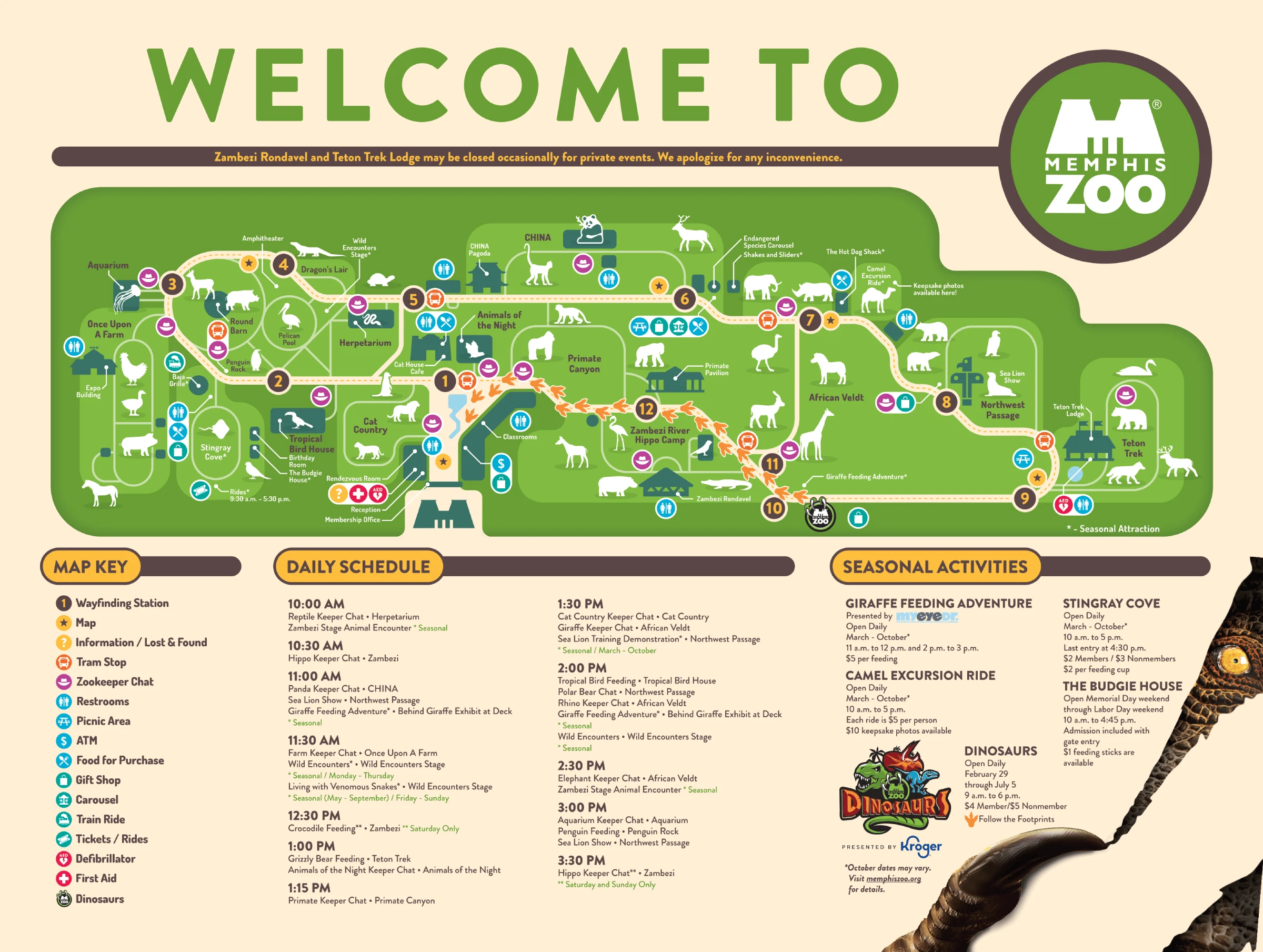 Memphis Zoo Map 2025