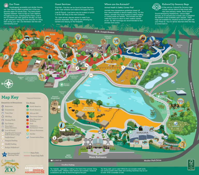 Mesker Park Zoo & Botanic Garden Map and Brochure (2018 – 2024)