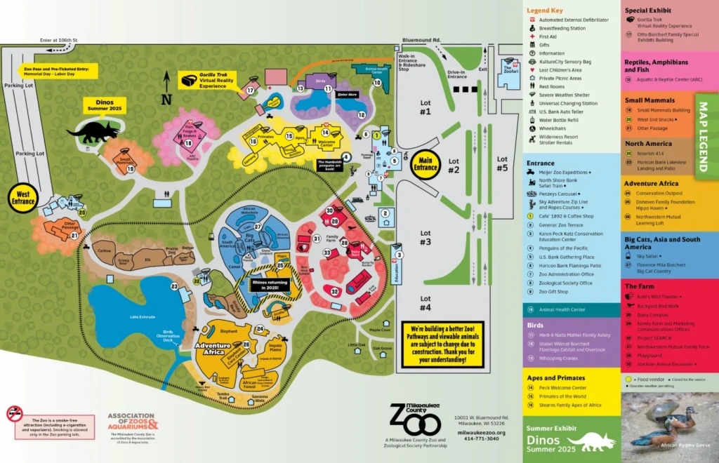 Milwaukee County Zoo Map 2025