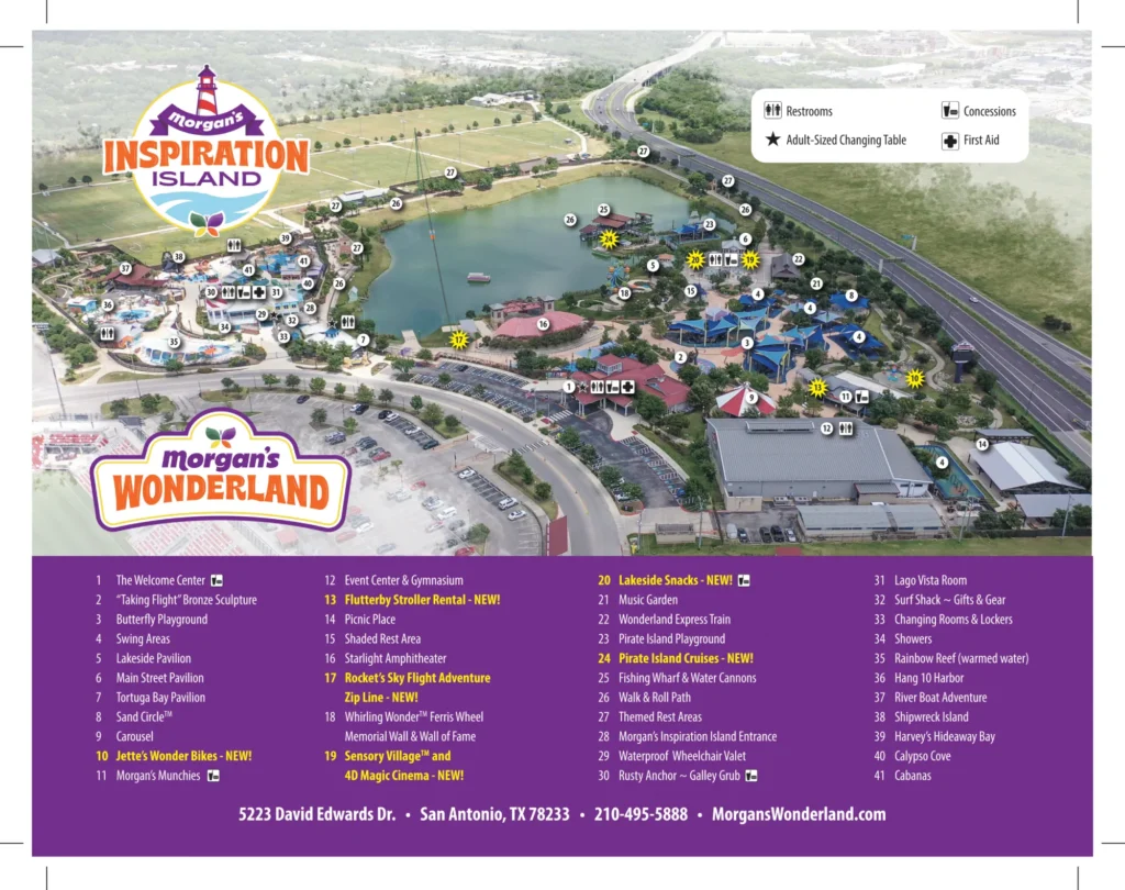Morgan's Wonderland Map 2024