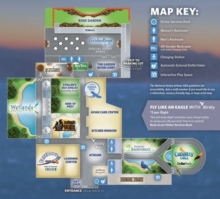 National Aviary Map and Brochure (2025 – 2024)